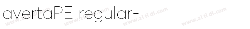 avertaPE regular字体转换